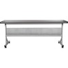 National Public Seating Rectangle 24" X 72" X 29.5", Lightweight HDPE Blow Molded Plastic Top, Charcoal BPFT-2472-20